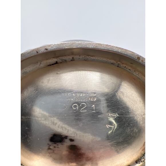 Silver Plated Creamer Scalloped Vintage Patina Barton - Picture 6 of 10